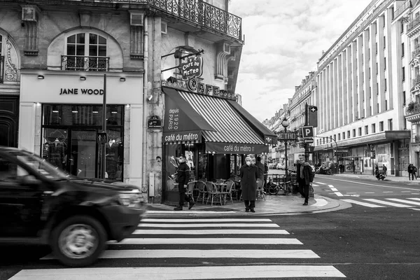 Paris França Janeiro 2022 Vista Geral Rua Paris Capital Francesa — Fotografia de Stock