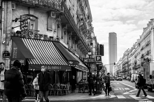 Paris Frankreich Januar 2022 Allgemeine Straßenansicht Von Paris Der Französischen — Stockfoto