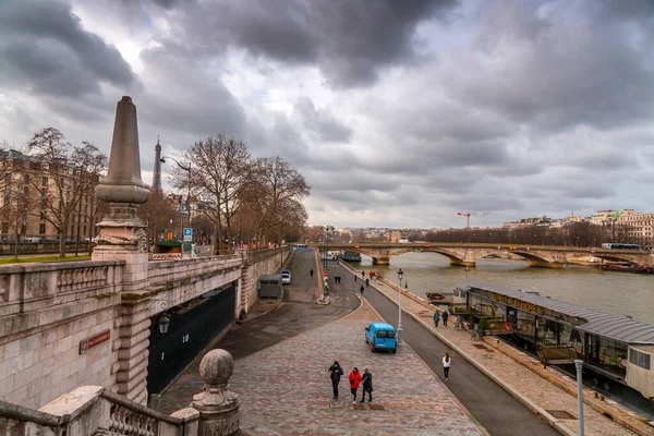 Paris France January 2022 Pont Alexandre Iii Deck Arch Bridge — ストック写真