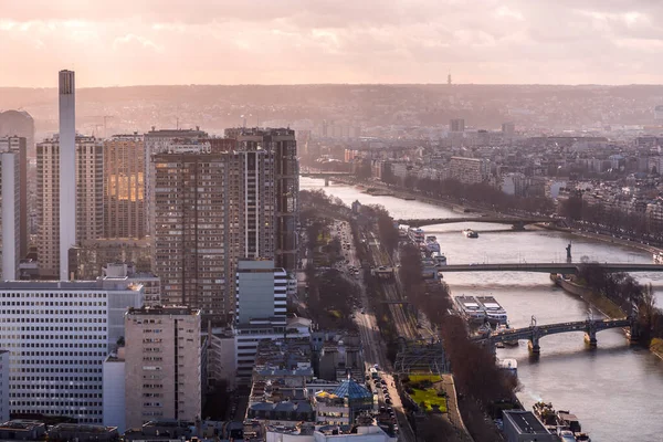 Paryż Francja Stycznia 2022 Widok Lotu Ptaka Paryż Stolicę Francji — Zdjęcie stockowe