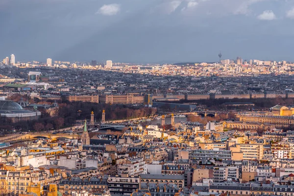 Paryż Francja Stycznia 2022 Widok Lotu Ptaka Paryż Stolicę Francji — Zdjęcie stockowe