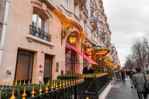 Paris França Janeiro 2022 Vista Geral Rua Paris Capital Francesa — Fotografia de Stock