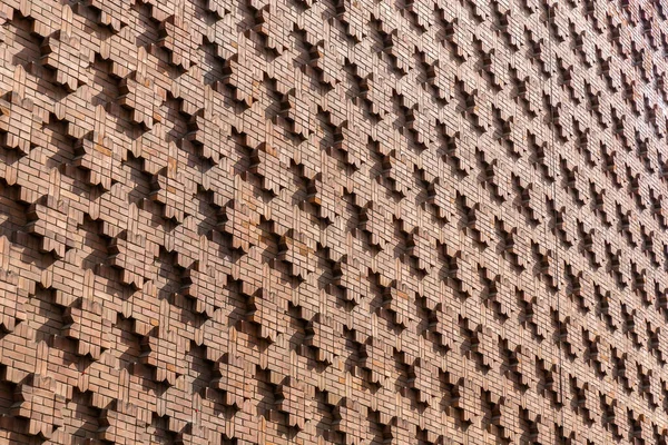 赤レンガの壁のグランジテクスチャの背景 建築の詳細 — ストック写真