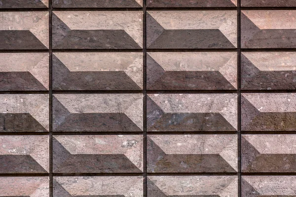Rectangular Bas Relief Stone Tiled Blocks Close Texture Background Textured —  Fotos de Stock