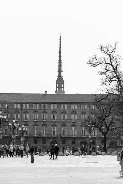 Turin Italy March 2022 Piazza Castello City Square Turin Italy — 스톡 사진