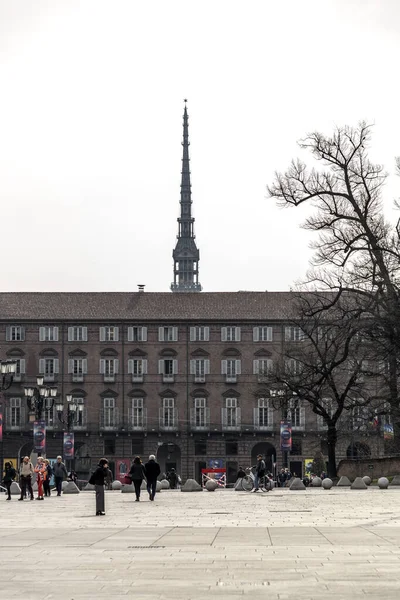 Turin Italy March 2022 Piazza Castello City Square Turin Italy — Foto de Stock