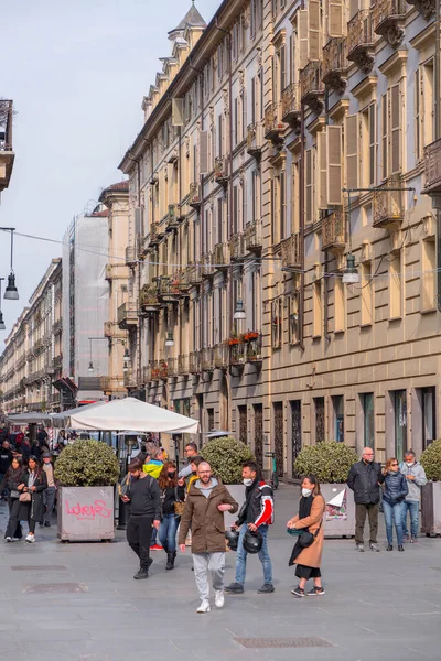 Turin Italy March 2022 Typical Italian Architecture Street View Turin — 图库照片