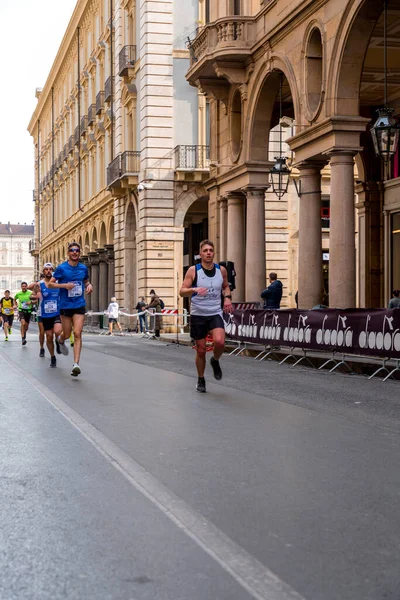 Turin Italy March 2022 Competitors Running Turin Half Marathon Held — Stockfoto