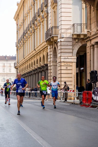 Turin Italy March 2022 Competitors Running Turin Half Marathon Held — Stockfoto