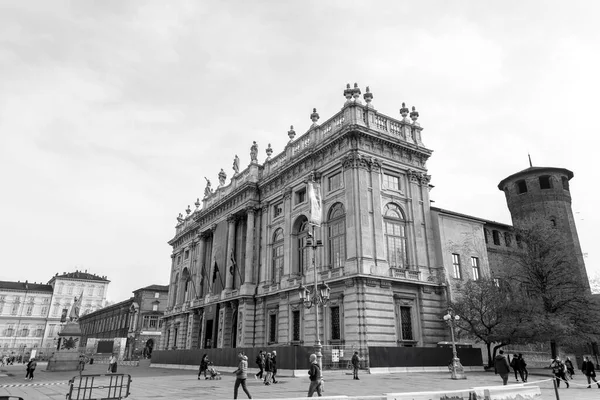 Turin Italy March 2022 Piazza Castello City Square Turin Italy — Stok fotoğraf