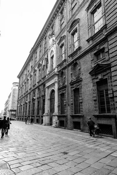 Turin Italy March 2022 Facade Detail Regium Athenaeum Royal University —  Fotos de Stock