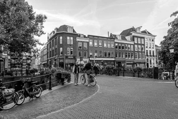 Utrecht Oct 2021 Traditional Dutch Building Street View Beautiful Canres — 스톡 사진