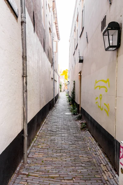 Utrecht Okt 2021 Gatuvy Och Traditionella Nederländska Byggnader Den Historiska — Stockfoto