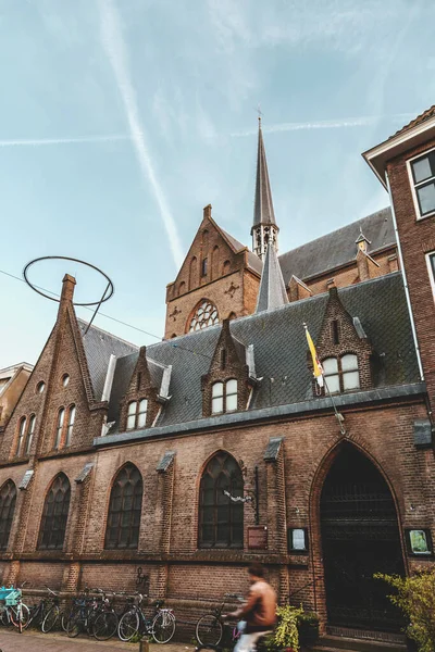 Utrecht Oct 2021 Οδική Προβολή Και Παραδοσιακά Ολλανδικά Κτίρια Στο — Φωτογραφία Αρχείου