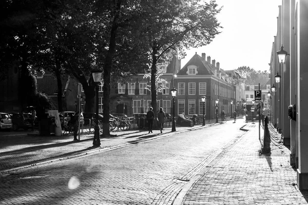 Utrecht Oct 2021 Street View Traditional Dutch Building Historic Center — 스톡 사진