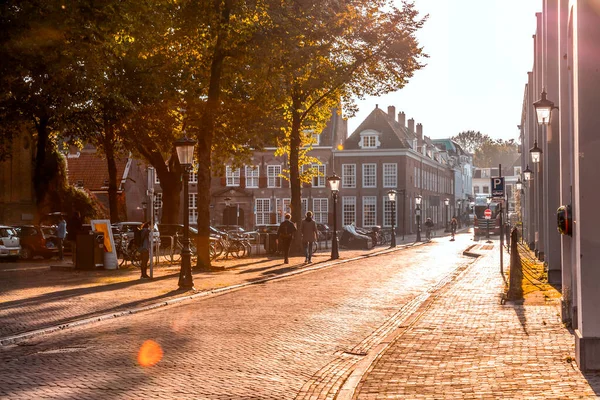 Utrecht Oktober 2021 Straßenansicht Und Traditionelle Holländische Gebäude Historischen Zentrum — Stockfoto