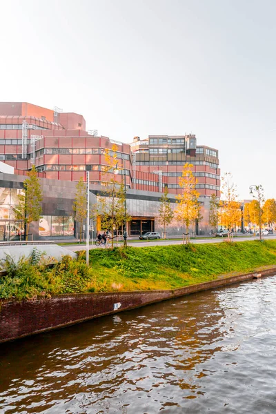 Utrecht Oct 2021 Hagyományos Holland Épületek Utcakép Utrecht Város Gyönyörű — Stock Fotó