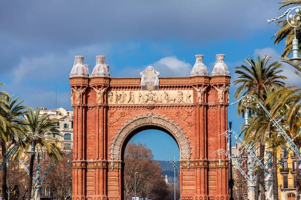 Barcelona Espanha Fevereiro 2022 Arco Triunfo Arco Triunfo Catalão Construído — Fotografia de Stock