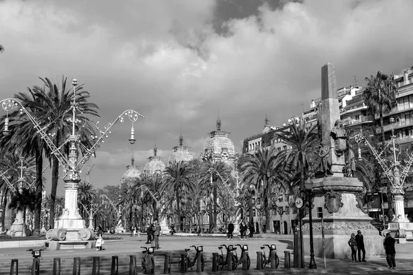 Barcelona Spain February 2022 Passeig Lluis Companys Promenade Ciutat Vella — Stockfoto