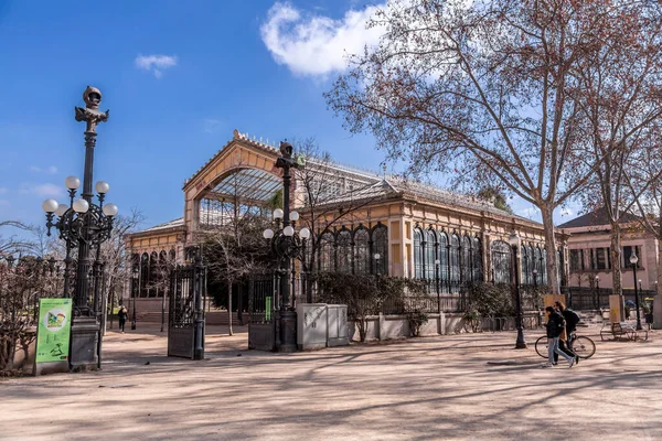 Barcelona Spain Feb 2022 Hivernacle Modernista Building Parc Ciutadella Adjacent — Stockfoto