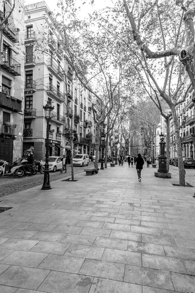 Barcelona Spain Feb 2022 Generic Architecture Street View Barcelona Catalonia — Foto de Stock