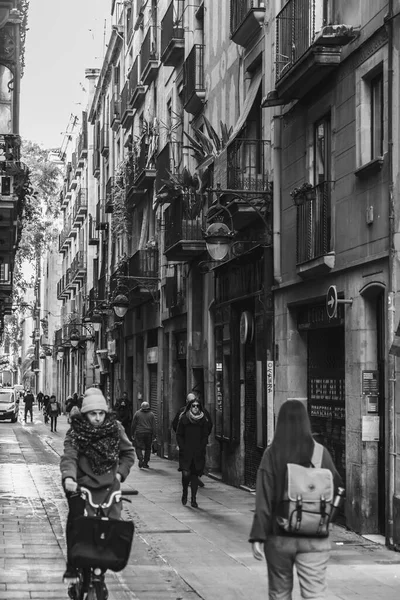 Barcelona Spain Feb 2022 Generic Architecture Street View Barcelona Catalonia — Fotografia de Stock