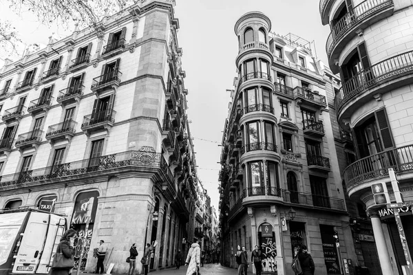 Barcelona Spain Feb 2022 Generic Architecture Street View Barcelona Catalonia — Zdjęcie stockowe