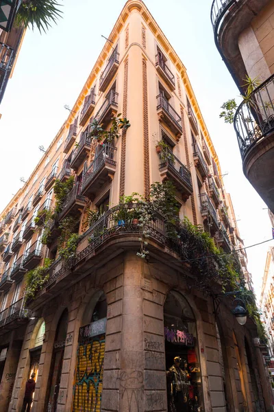 Barcelona Spain Feb 2022 Generic Architecture Street View Barcelona Catalonia — ストック写真