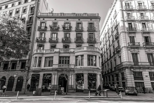 Barcelona Spain Feb 2022 Generic Architecture Street View Barcelona Catalonia — Fotografia de Stock