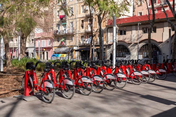 Barcelona Spain Feb 2022 Bicing Electric Bikes Parked Charging Station — Stockfoto