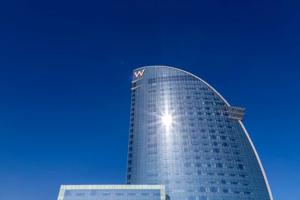 Barcelona Spain February 2022 Exterior View Teh Hotel Barcelona Located — Foto de Stock