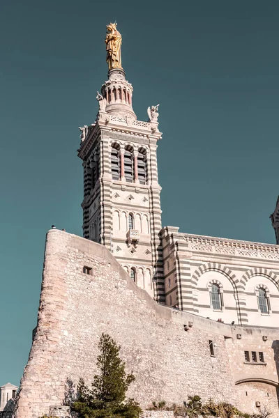 Notre Dame Garde Eller Bonne Mere Katolsk Basilika Marseille Frankrike — Stockfoto