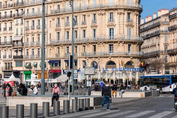 Marseille Frankreich Januar 2022 Blick Vom Alten Hafen Von Marseille — Stockfoto