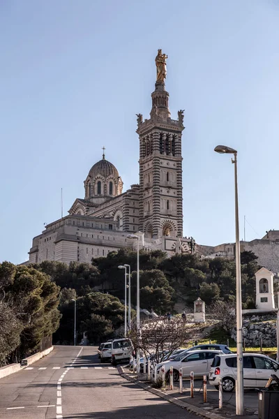 Marsella Francia Enero 2022 Notre Dame Garde Bonne Mere Una —  Fotos de Stock