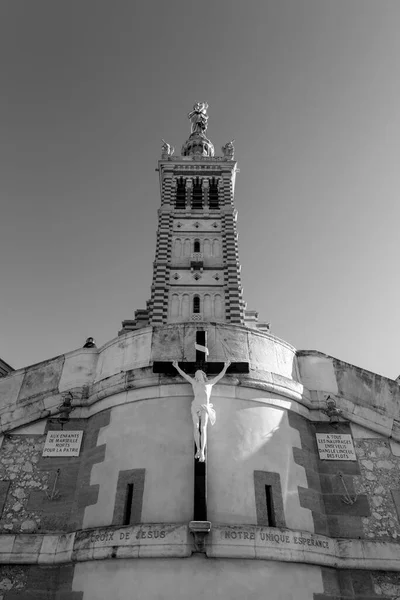 Marsylia Francja Stycznia 2022 Notre Dame Garde Lub Bonne Mere — Zdjęcie stockowe