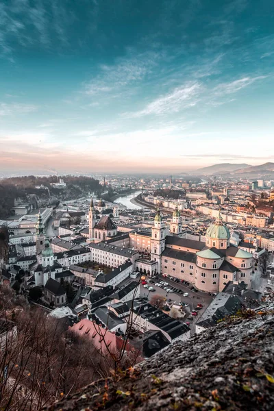 Зальцбург Австрія Грудня 2021 Cityscape View Salzburg City Capital Salzburg — стокове фото