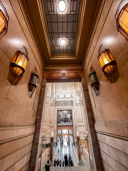 Milan Italy March 2022 Architectural Detail Milano Centrale Main Railway — Stockfoto