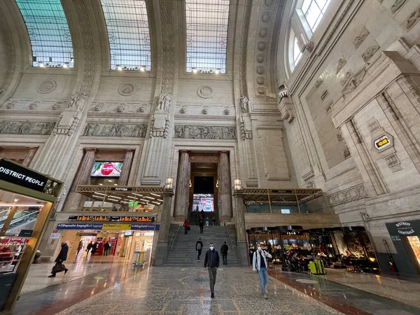 Milan Italy March 2022 Architectural Detail Milano Centrale Main Railway — Photo