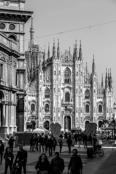 Μιλάνο Ιταλία Μαρτίου 2022 Καθεδρικός Ναός Του Μιλάνου Ιταλικά Duomo — Φωτογραφία Αρχείου