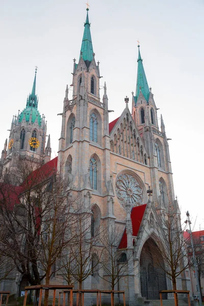 Мюнхен Германия Dec 2021 Вид Древний Собор Святого Павла Паульскирхе — стоковое фото