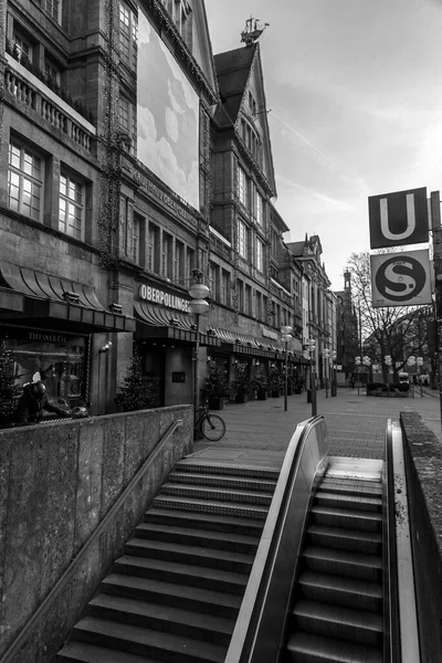 Munich Germany Dec 2021 Entrance Munich Metro Marienplatz One Most — Foto de Stock