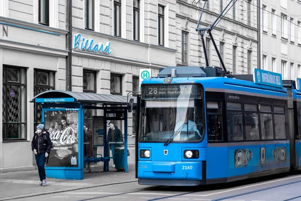 Munich Germany December 2021 Electric Light Rail Tram Munich Germany — Stockfoto