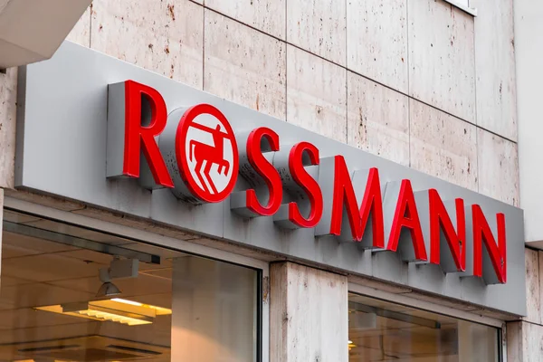 Munich Germany Dec 2021 Store Front Signboard Rossmann Munich Capital — 스톡 사진