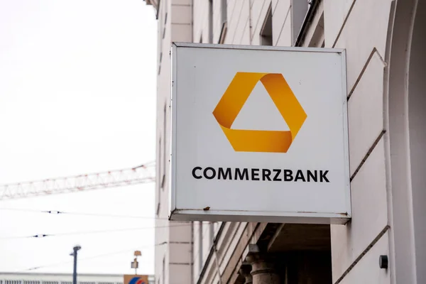 Μόναχο Γερμανία Δεκ 2021 Υποκατάστημα Της Commerzbank Στο Μόναχο Μεγάλης — Φωτογραφία Αρχείου