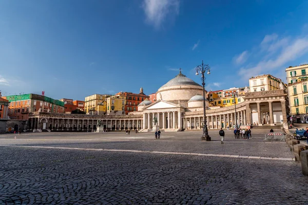 Naples Italy April 2022 Piazza Del Plabiscito Named Plebiscite Taken —  Fotos de Stock