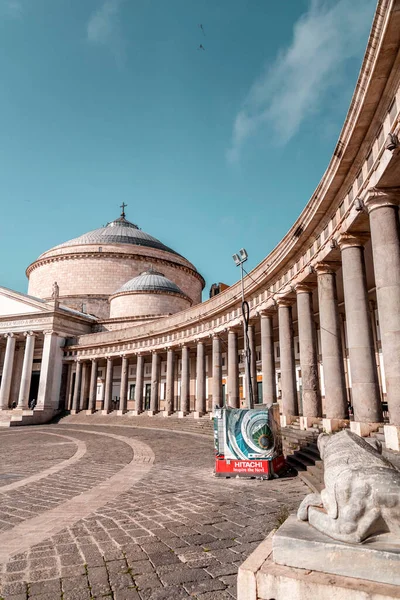 Naples Italy April 2022 Piazza Del Plabiscito Named Plebiscite Taken —  Fotos de Stock