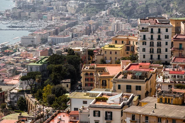 Nápoly Olaszország Április 2022 Aerial Cityscape View City Nápoly Castel — Stock Fotó