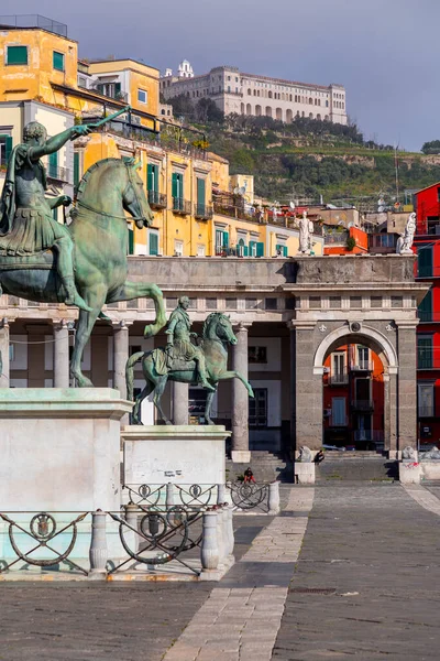 Naples Italy April 2022 Piazza Del Plabiscito Named Plebiscite Taken — Foto Stock