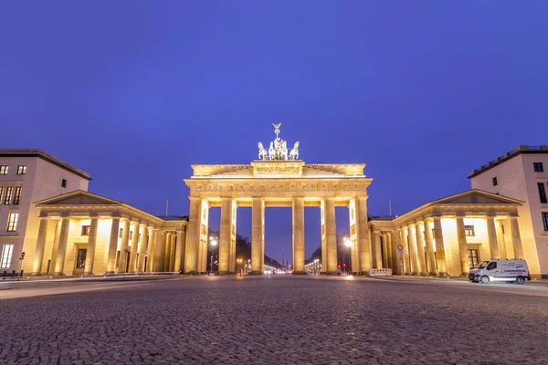 Berlin Allemagne Décembre 2021 Célèbre Monument Porte Brandebourg Brandenburger Tor — Photo