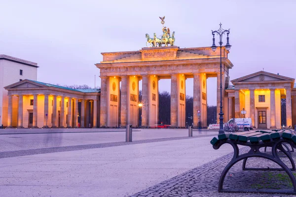 Berlín Německo Prosince 2021 Slavná Památka Braniborské Brány Nebo Braniborského — Stock fotografie